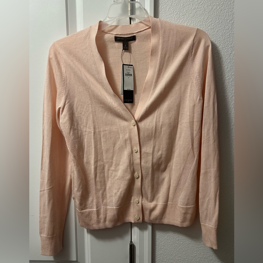 Banana Republic Light Pink Cardigan Sweater